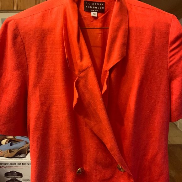 Orange linen dress - Picture 1 of 6